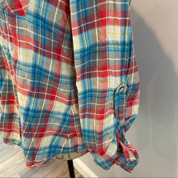 Postmark for Anthropologie Fairweather Plaid Button Down Top - Picture 3 of 8